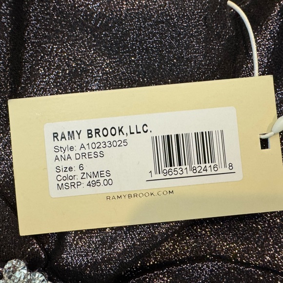 NWT RAMY BROOK Sz 6 Ana Metallic Mini Dress ($495) - Picture 13 of 14